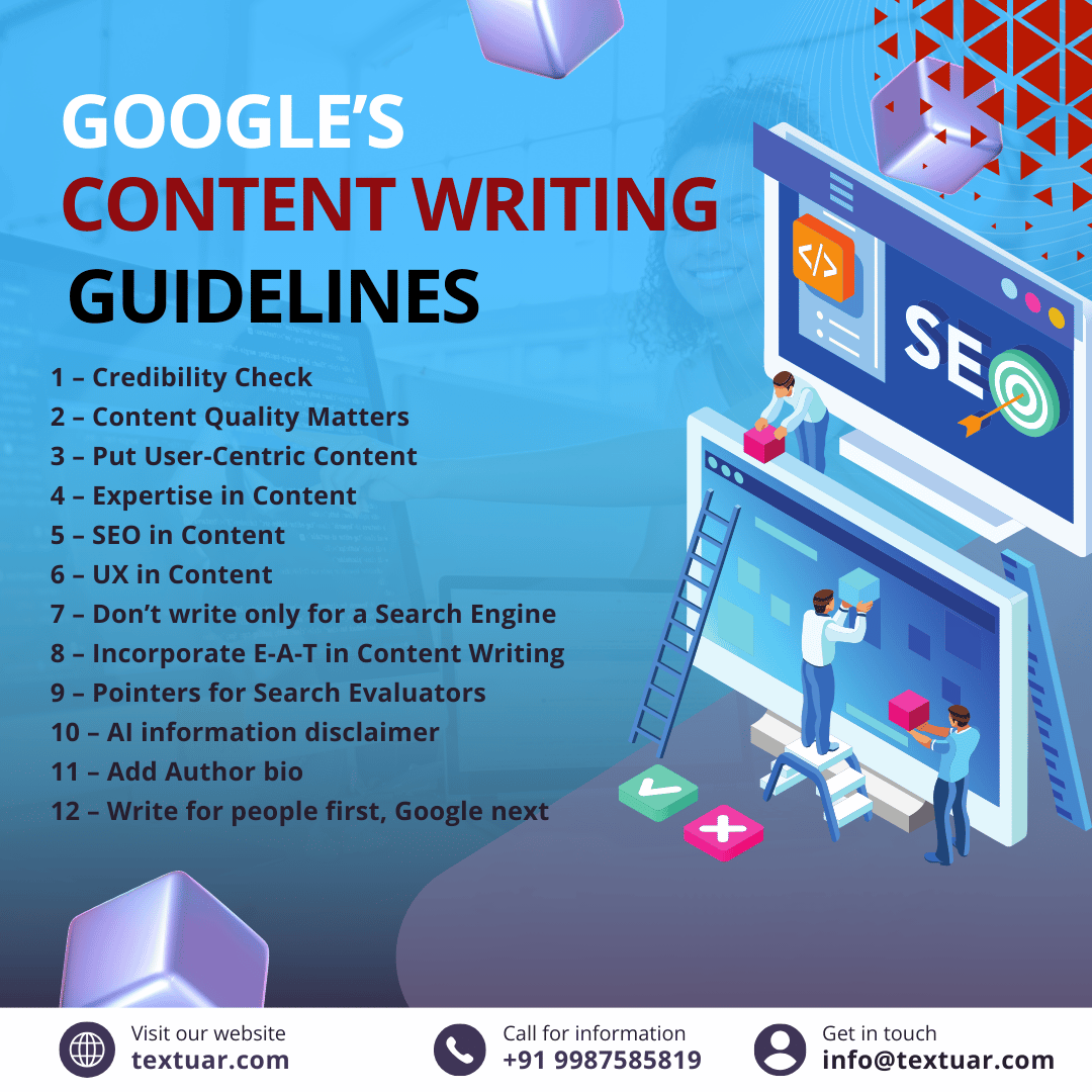 What are the key content writing guidelines by Google