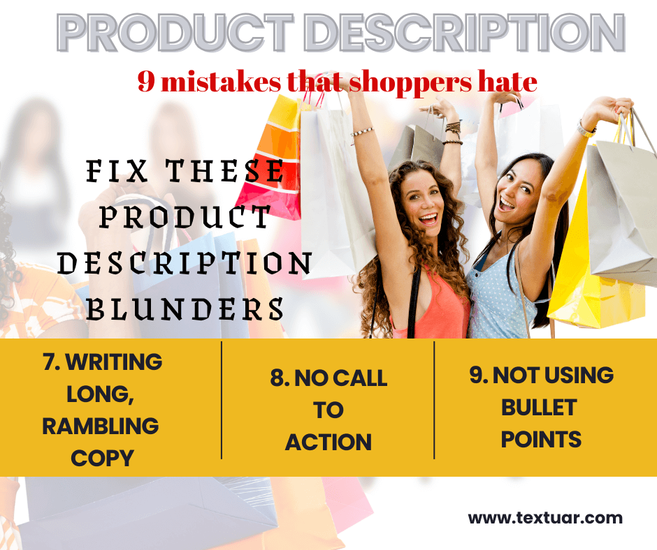 product description mistakes