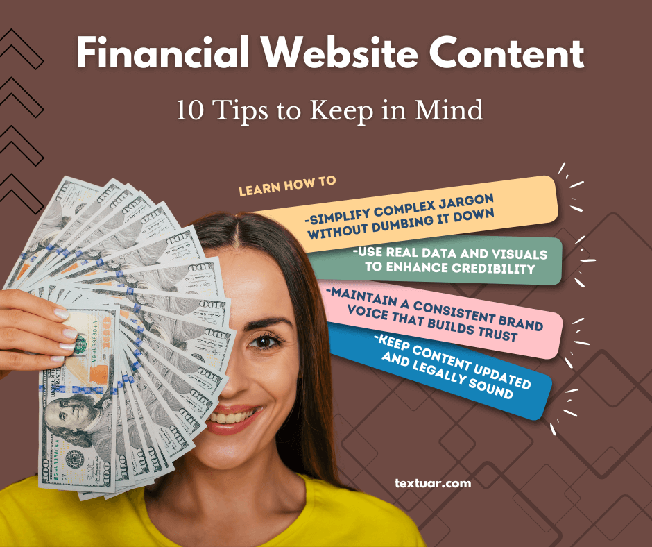 tips for financial website content