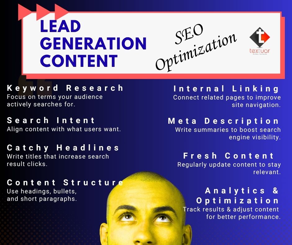 Optimize lead generation content for SEO