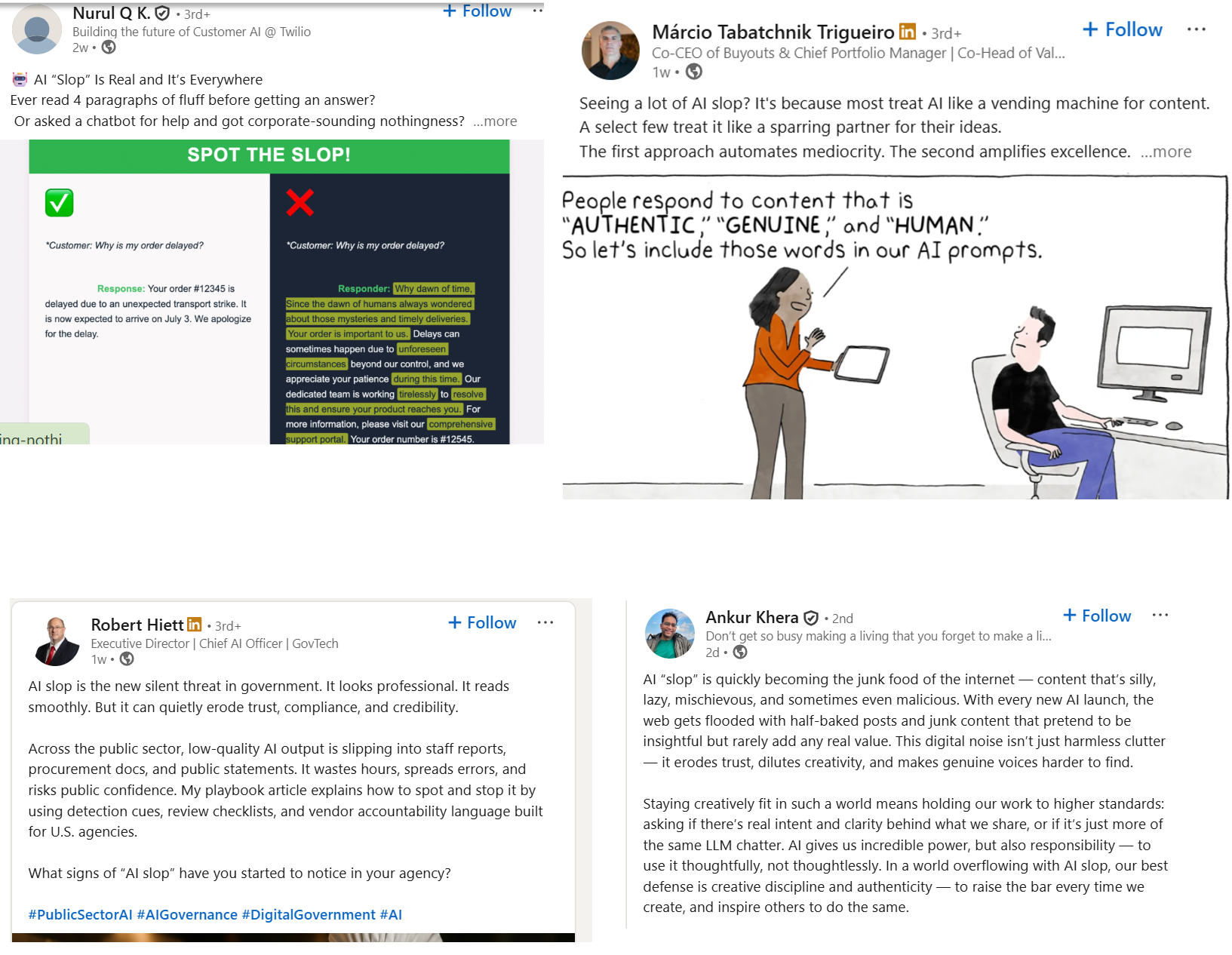 AI content slop Linkedin