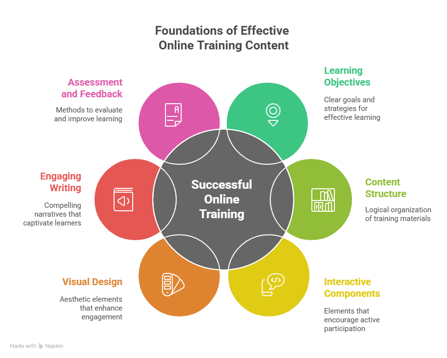 core elements of elearning content