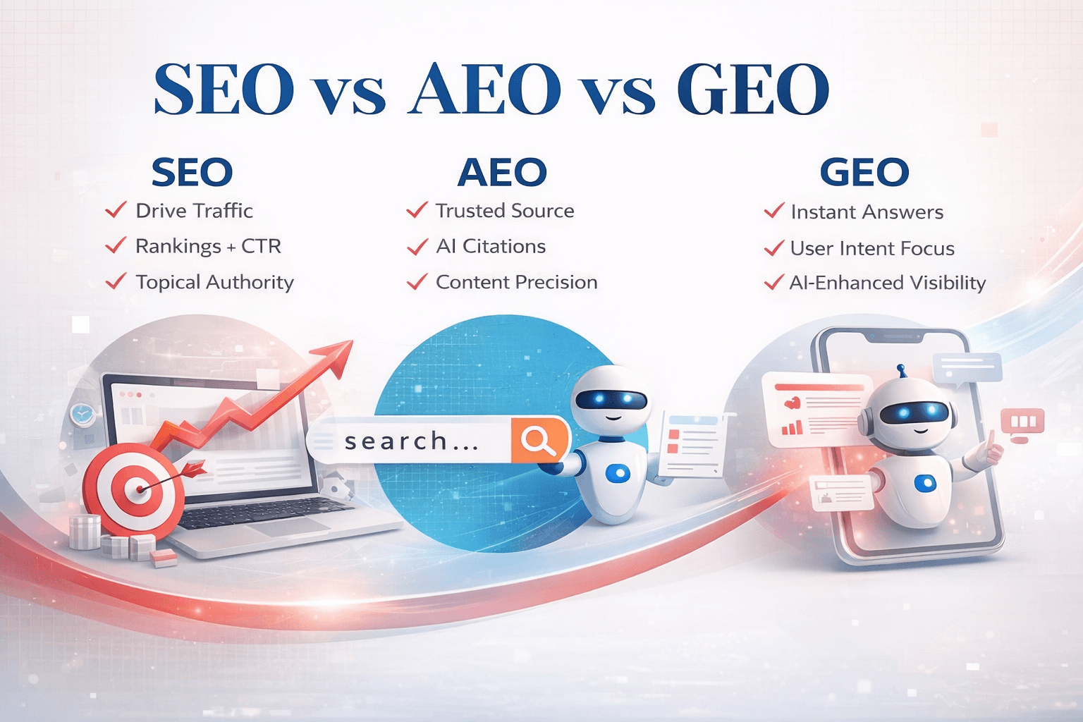 SEO vs AEO vs GEO