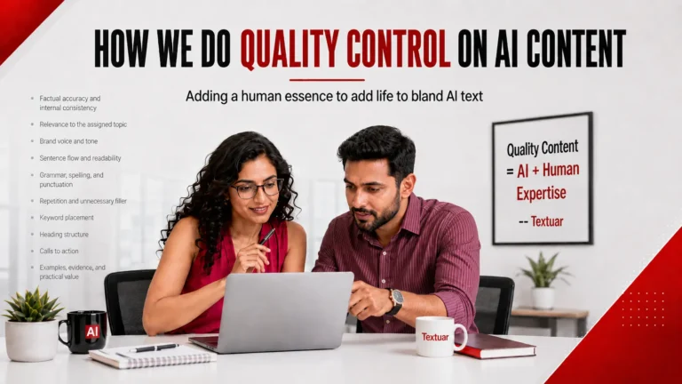 quality control for AI content writing