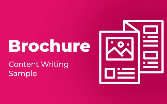 Brochure content writing sample