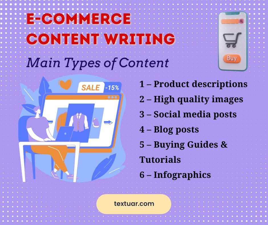 main types of ecommerce content