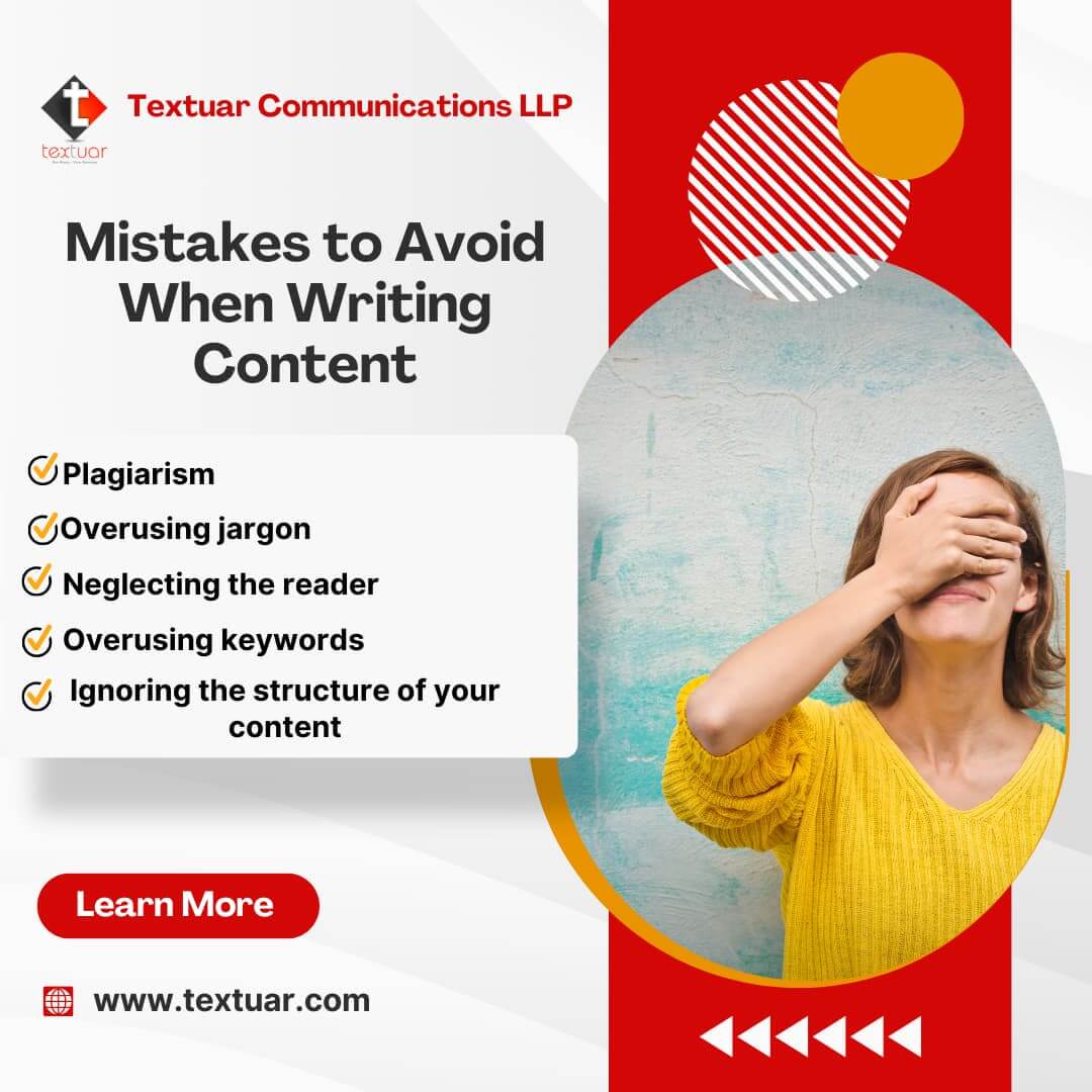 mistakes to avoid while writing content