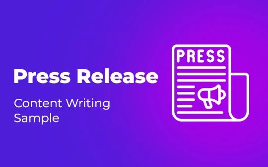 Press Release writing samples